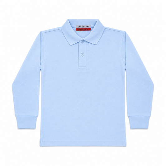 Polo Adult Long-Sleeve Light Blue