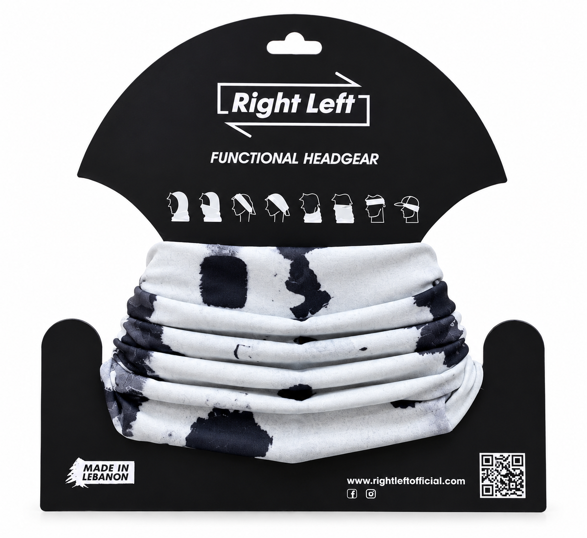 Functional Headgear - Lycra Black & White