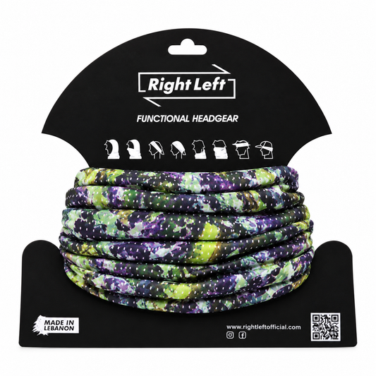 Functional Headgear - Lycra Flower Green