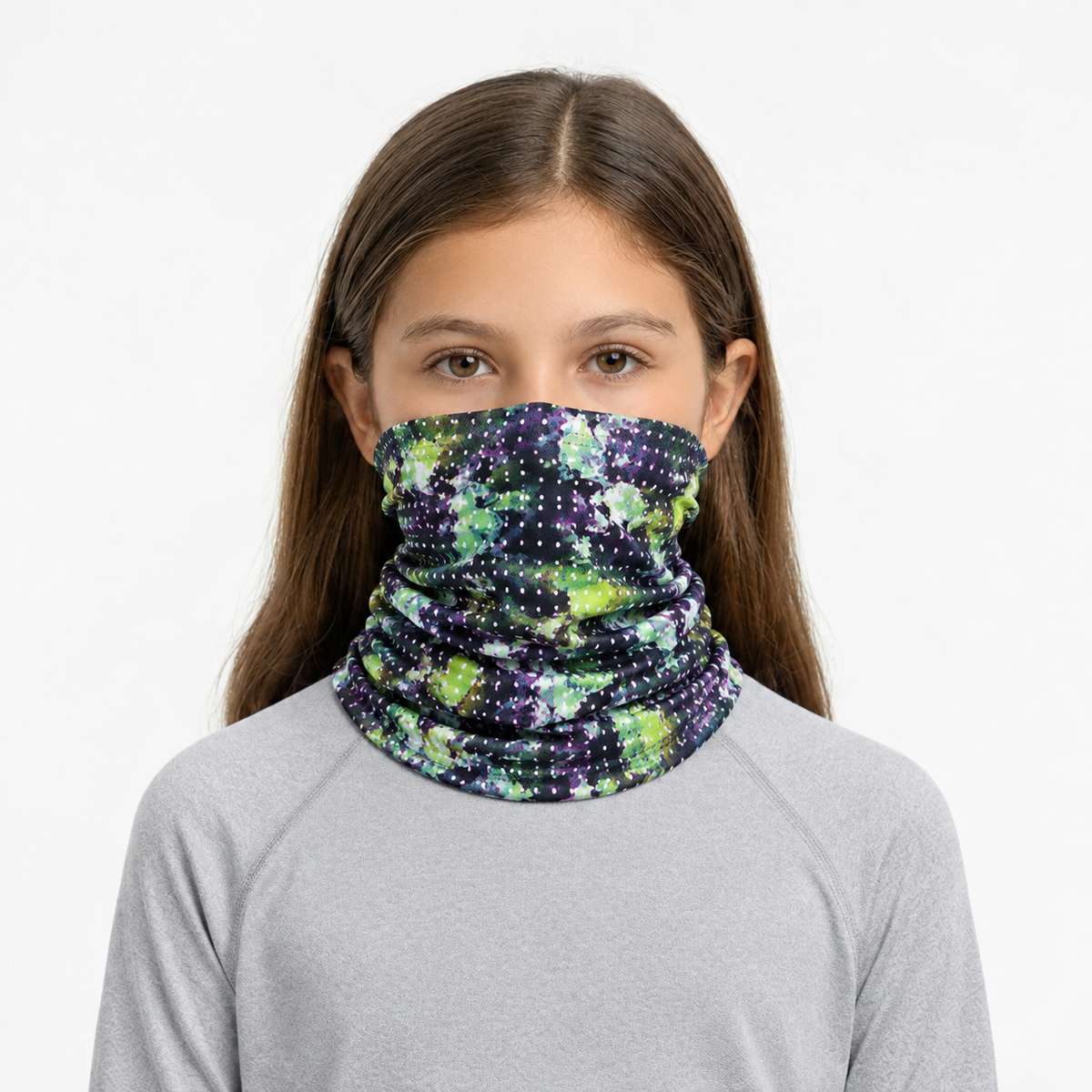 Functional Headgear - Lycra Flower Green