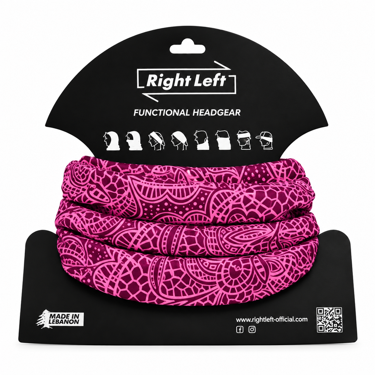 Functional Headgear - Lycra Afro Pink