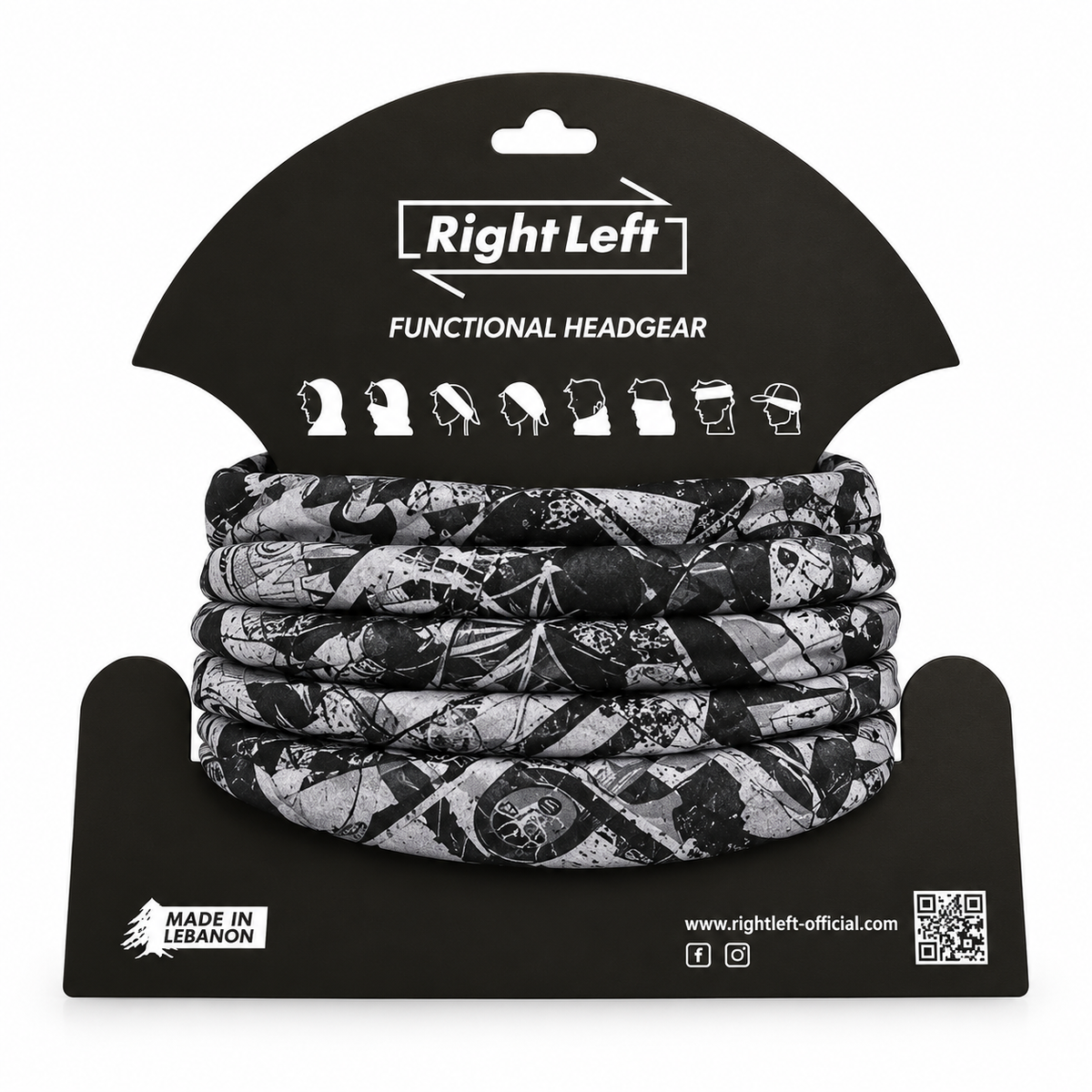 Functional Headgear - Lycra Spider Grey