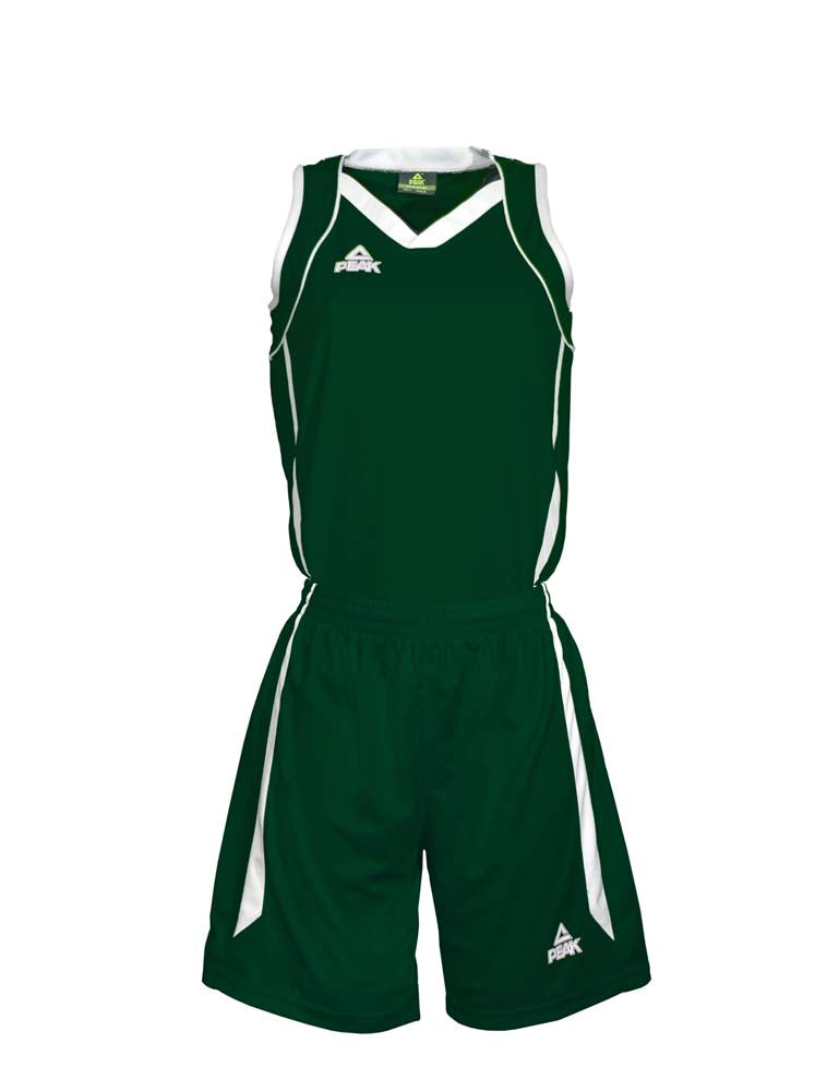Peak Basketball Uniform F771102 Forestgreen/White