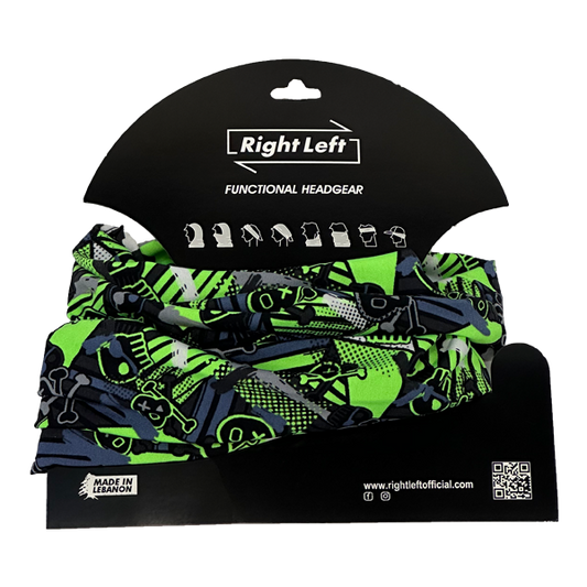 Functional Headgear - Lycra Skull Green