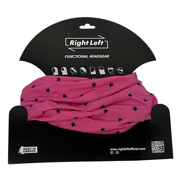 Functional Headgear - Lycra Stars Pink