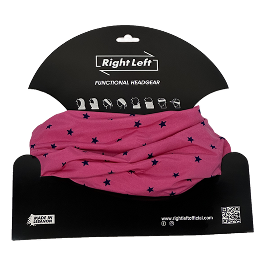 Functional Headgear - Lycra Stars Pink