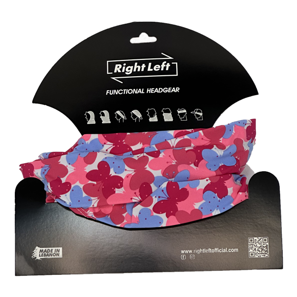 Functional Headgear - Lycra Butterflies Pink