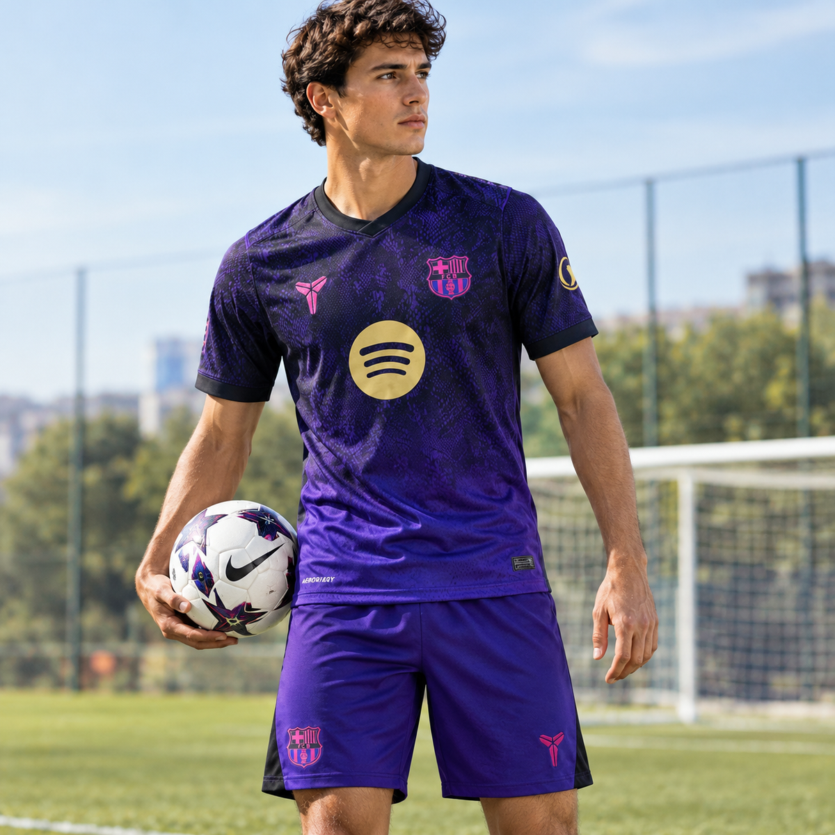 Football Uniform FC Barcelona Black/Purple