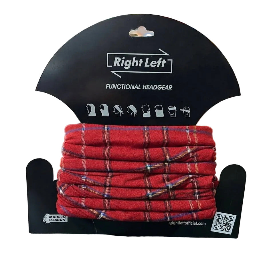 Functional Headgear - Lycra Red Carreau