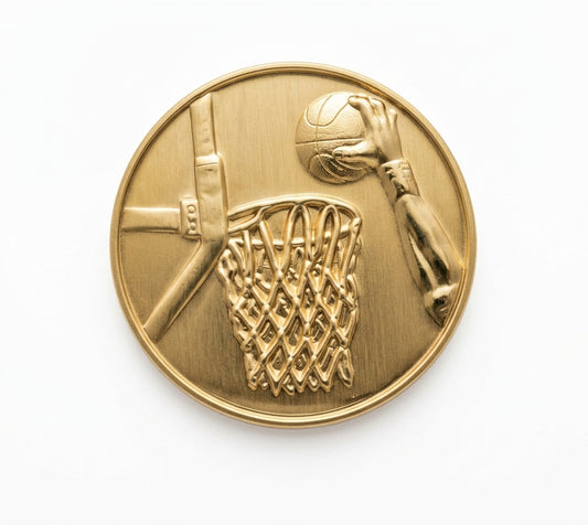Insert Metal Stickers Trophy Basketball
