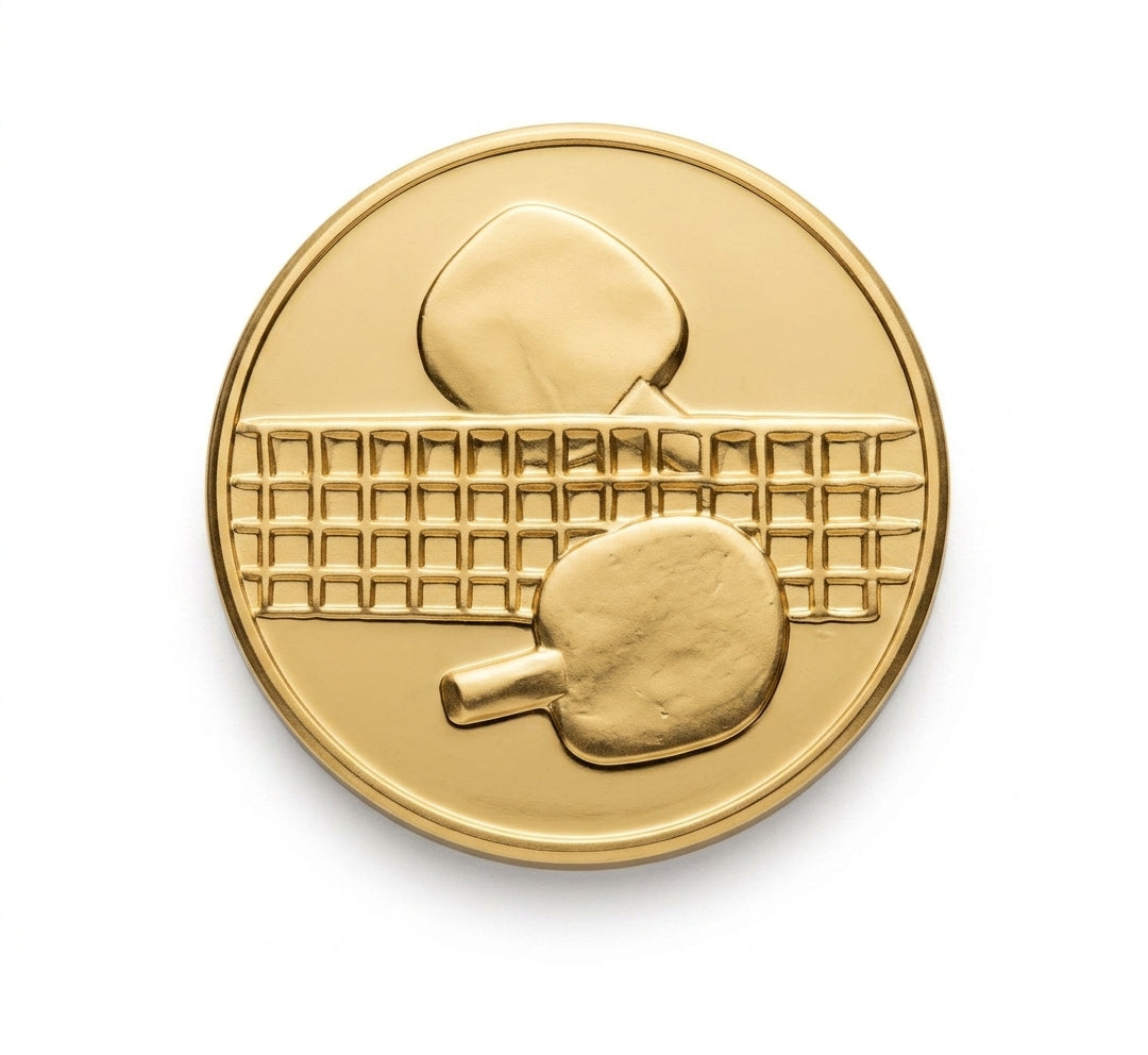 Insert Metal Stickers Trophy Ping Pong