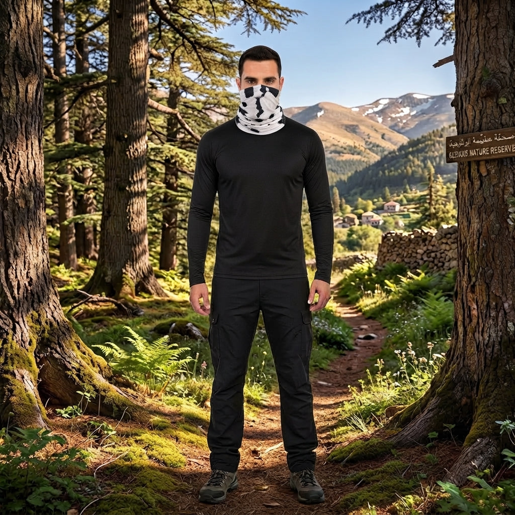 Functional Headgear - Lycra Black & White