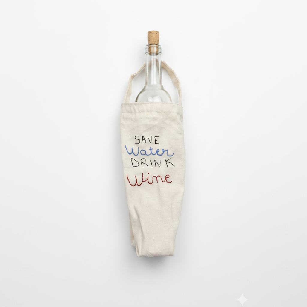 Bottle Bag Embroidered