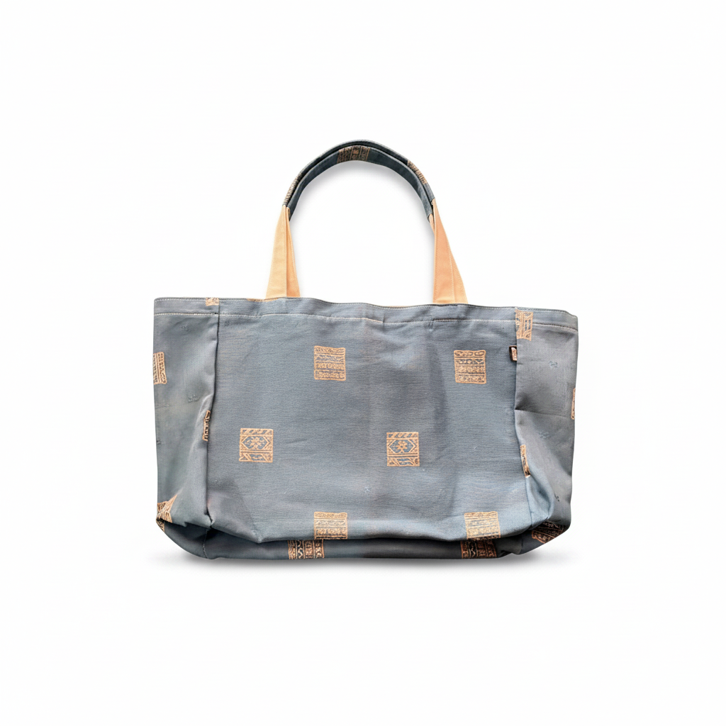 Tote Bag Petrol Embroidered