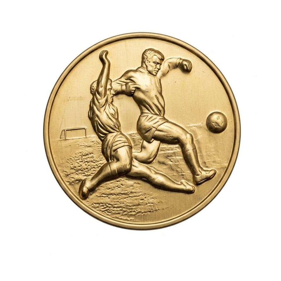 Insert Metal Stickers Trophy Football