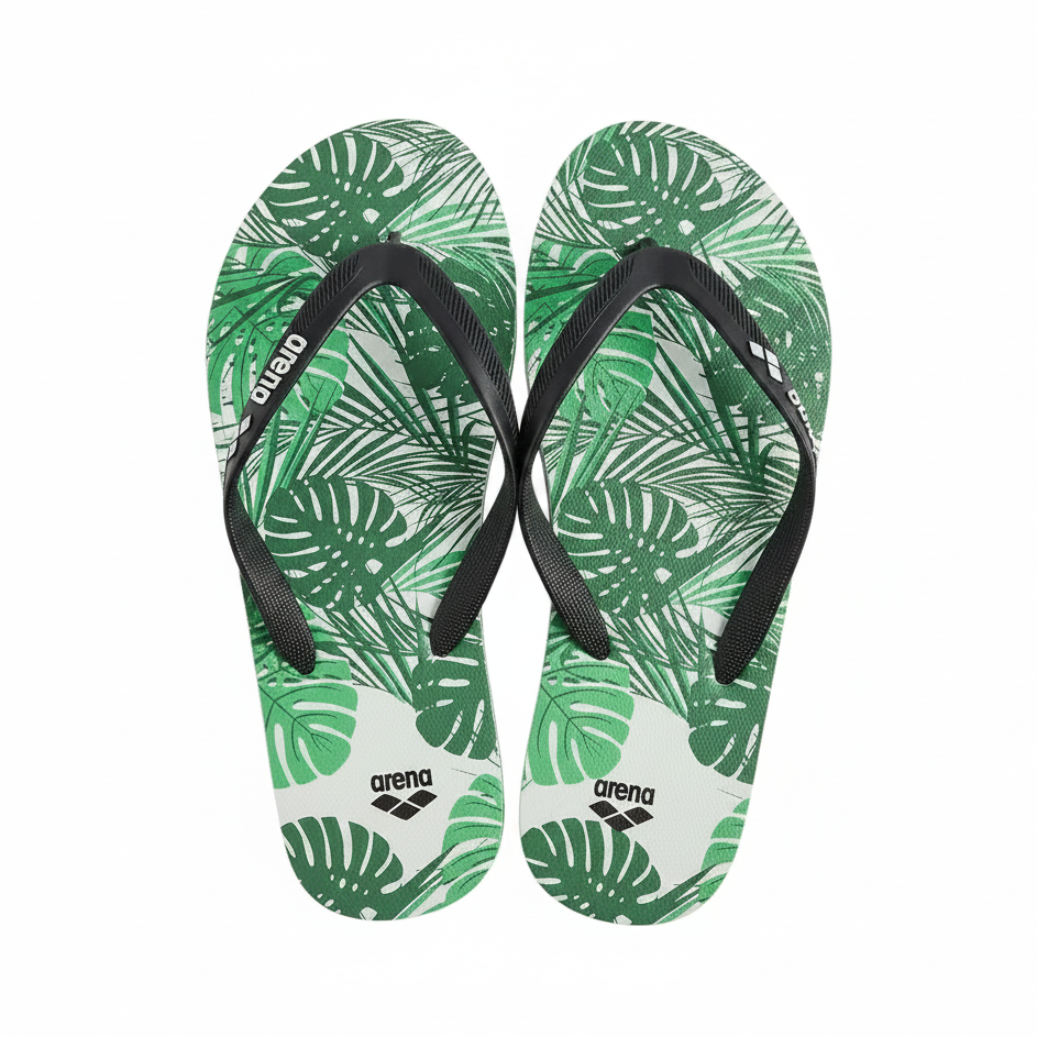 Arena Beach Flip Flop Tropical Green/Palms 1997100