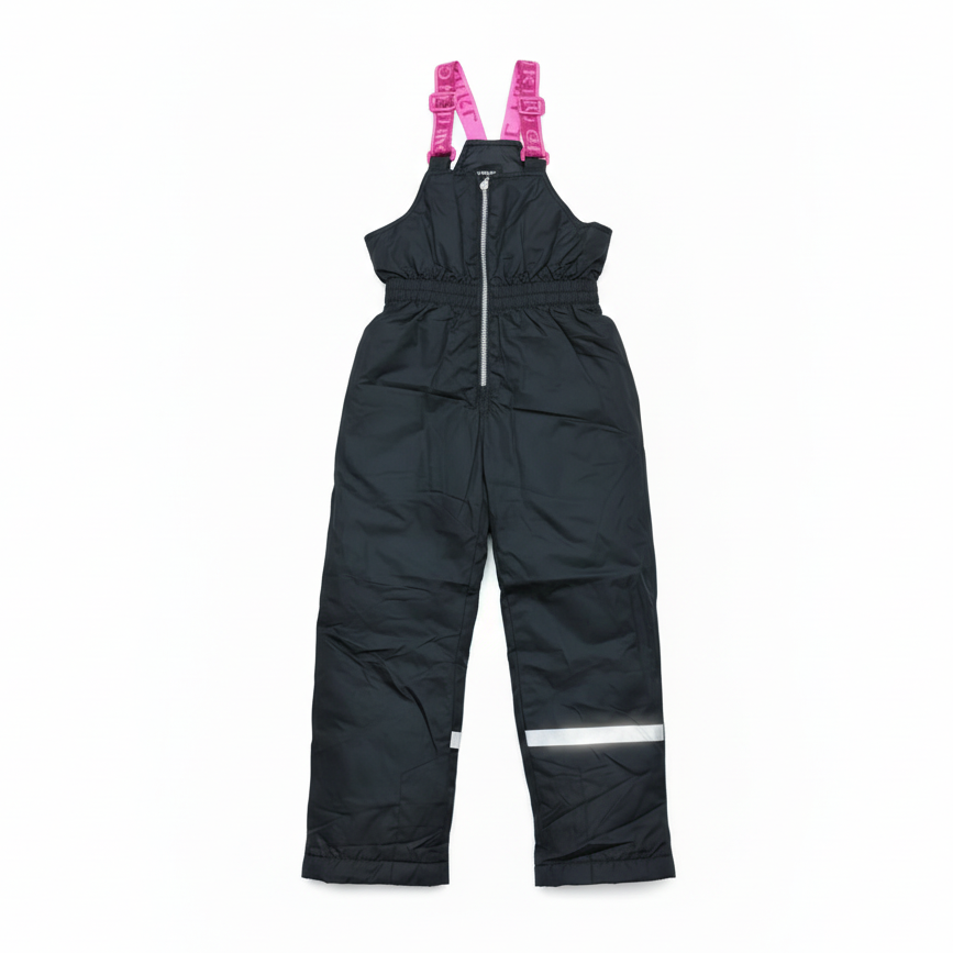 Ski Pant Black Suspender Pink #1899