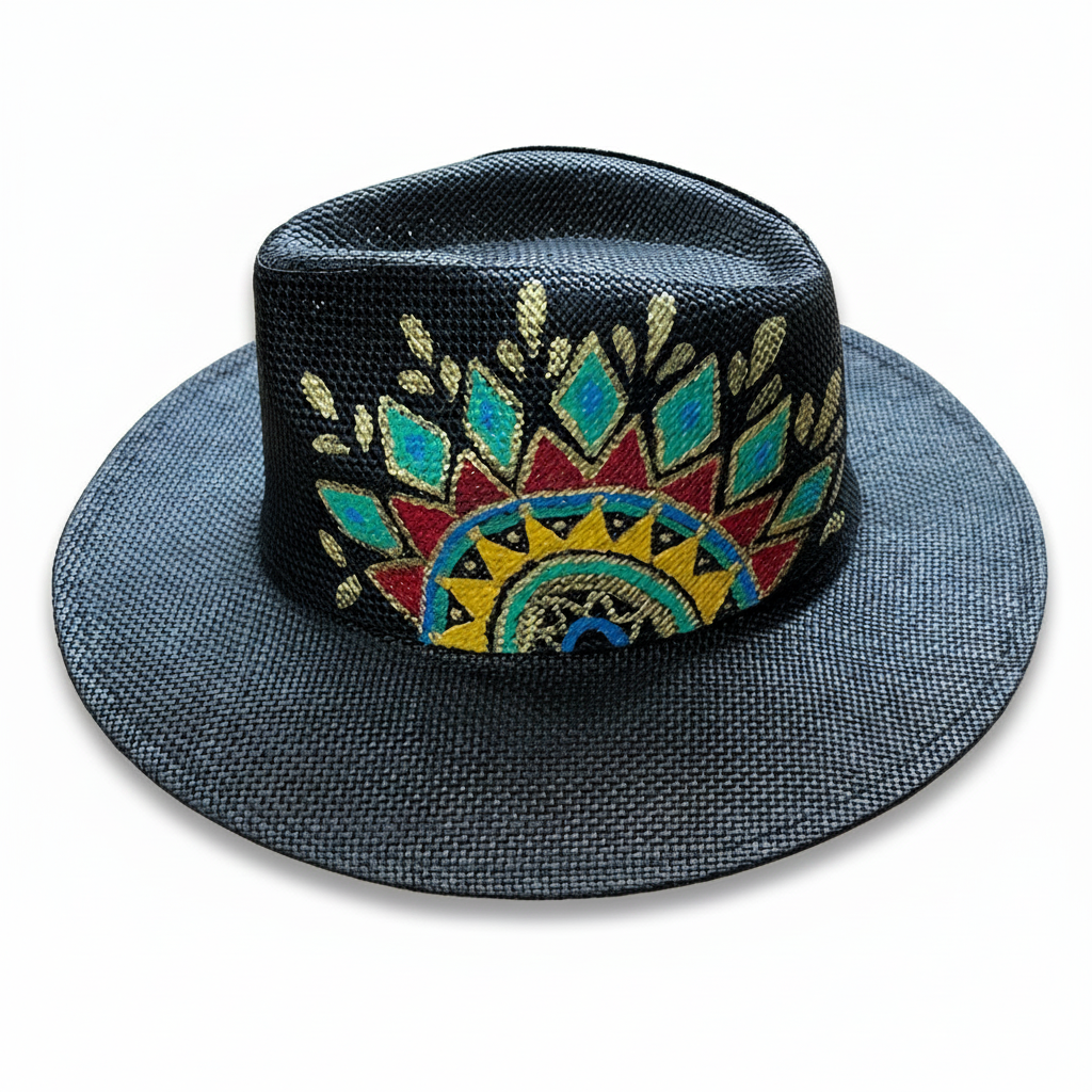 Hat Mexican Artisana Painted