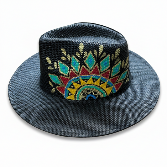 Hat Mexican Artisana Painted