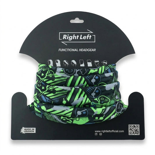 Functional Headgear - Lycra Skull Green