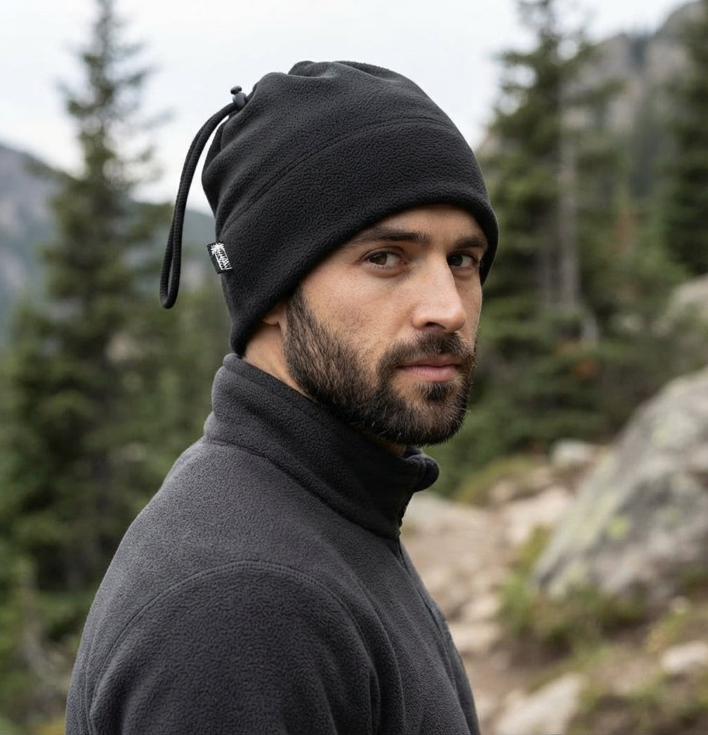 Headgear Adjustable Double-Layer Fleece Black