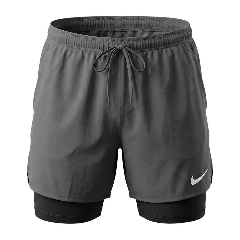 2-in-1 Running Shorts Antracite #D1105