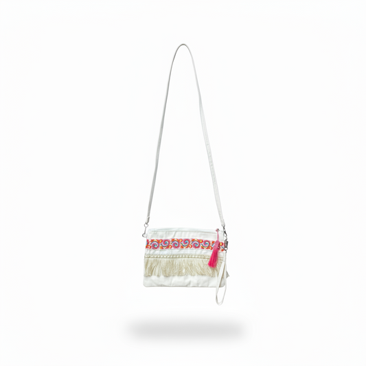 Crossbody bag Off/White Multicolor Embroidery