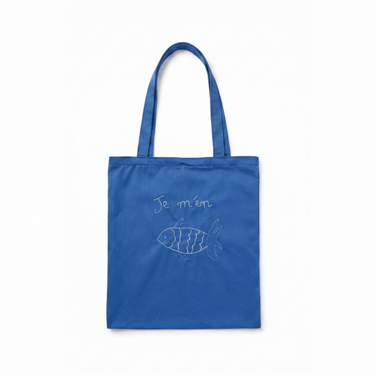 Tote Bag Blue Je M'en Fish