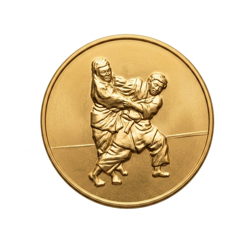 Insert Metal Stickers Trophy Judo