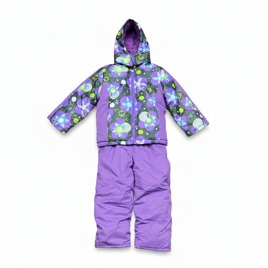 Children's Snowsuit set Floral Lila