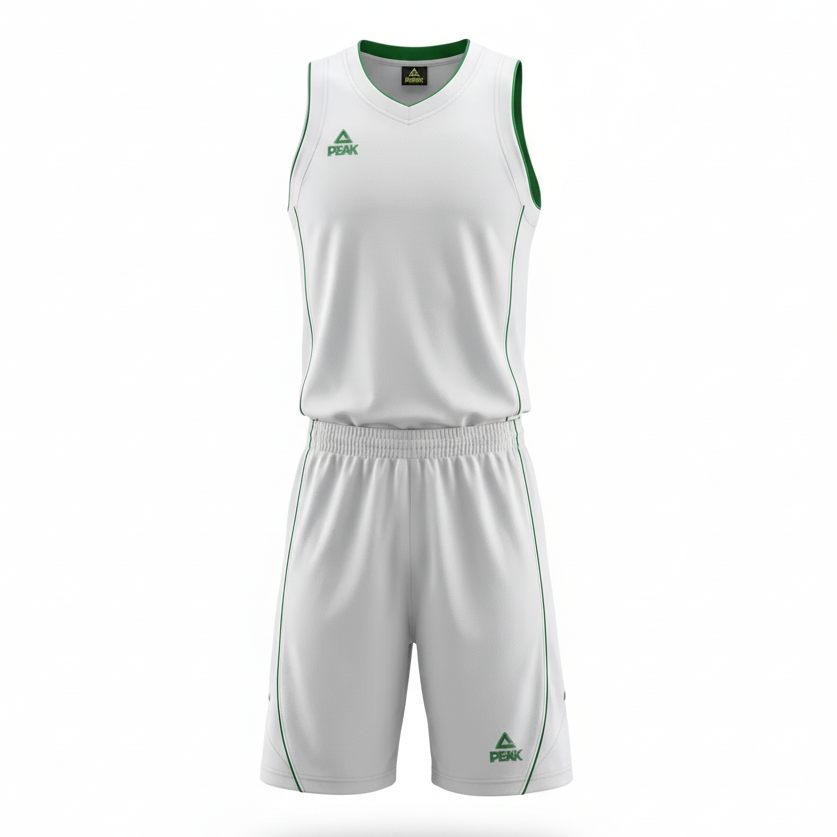 Basketball Uniform Peak F771103 White/Green