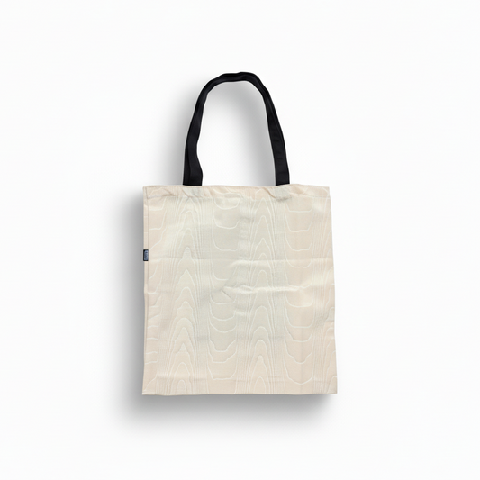 Tote Bag Beige Moire Effect