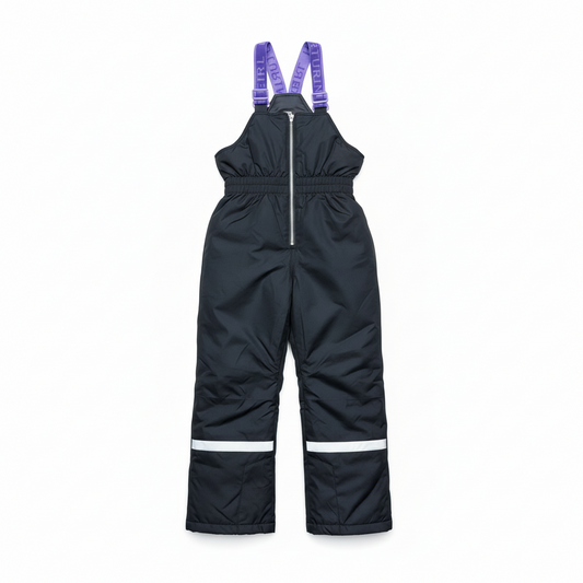 Ski Pant Black Suspender Purple #2199