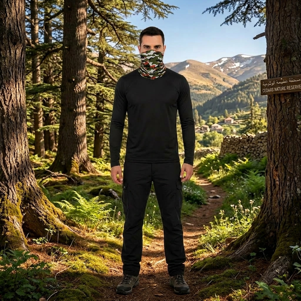 Functional Headgear - Coton Lycra Army Red