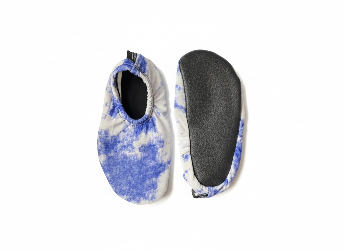 Flexy Slips Coton Paint Blue/White