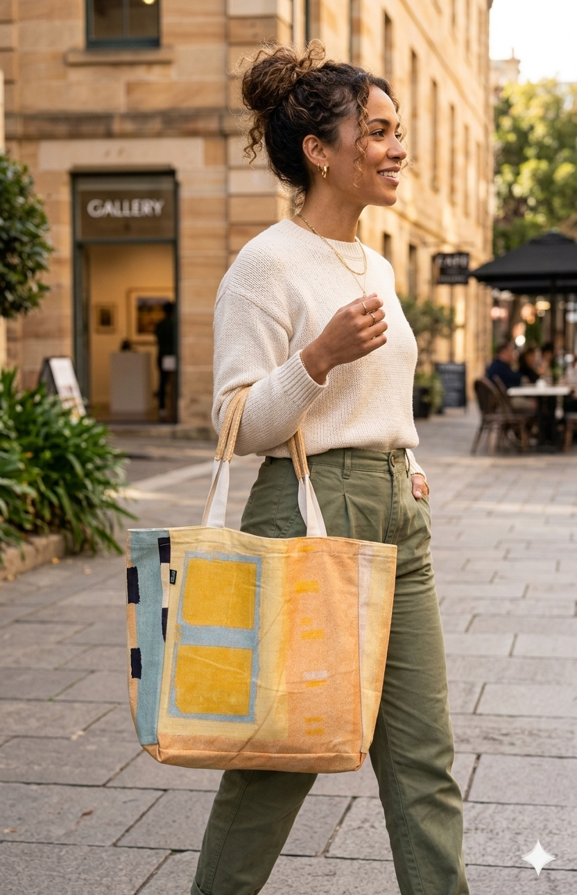 Tote Bag Yellow/Mint