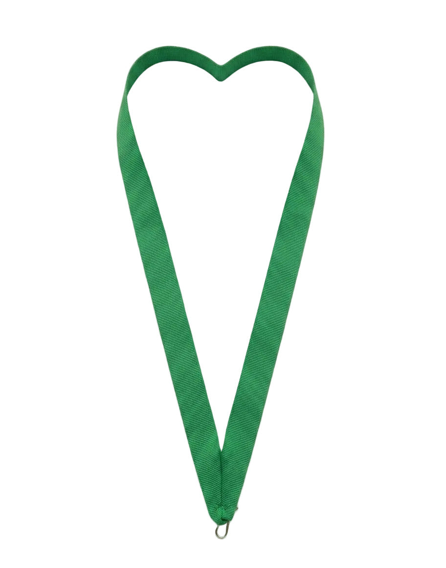 Medal Neck Ribbon Green