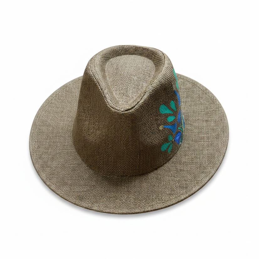 Hat Painted Fedora Mandala Crown