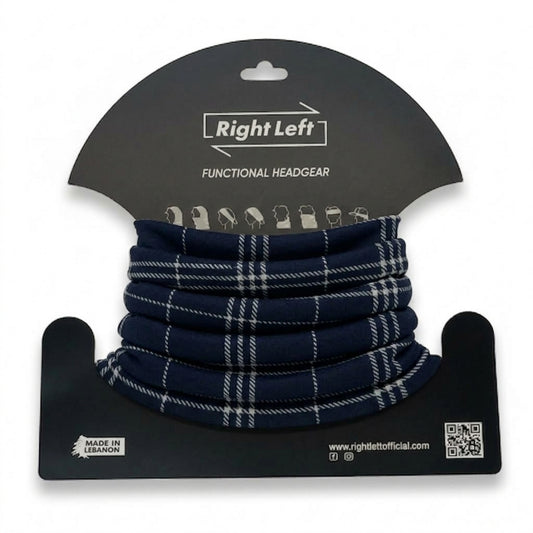 Functional Headgear - Coton Lycra Carreau Navy