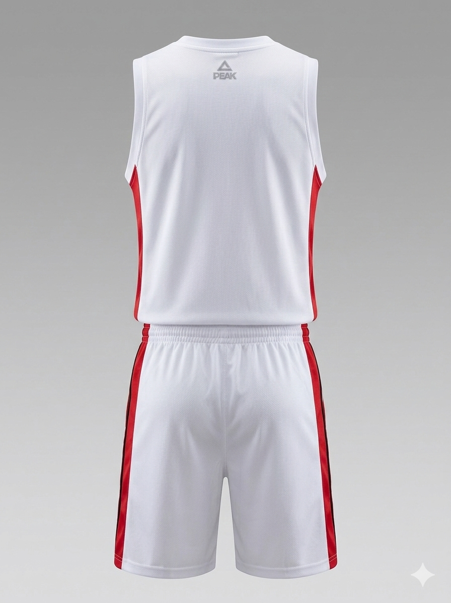 Basketball Uniform Peak F771104 White/Red Black
