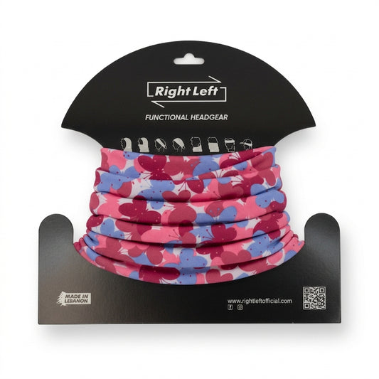 Functional Headgear - Lycra Butterflies Pink