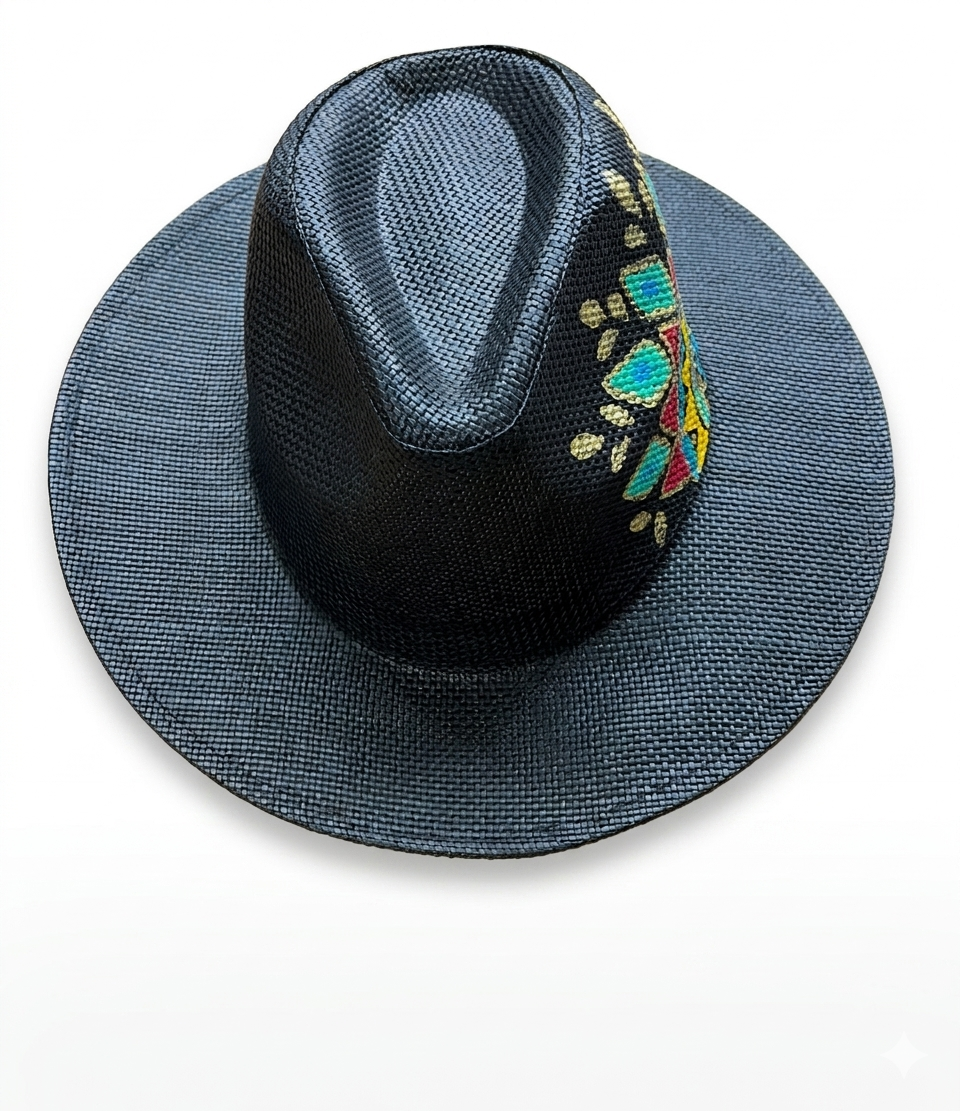 Hat Mexican Artisana Painted