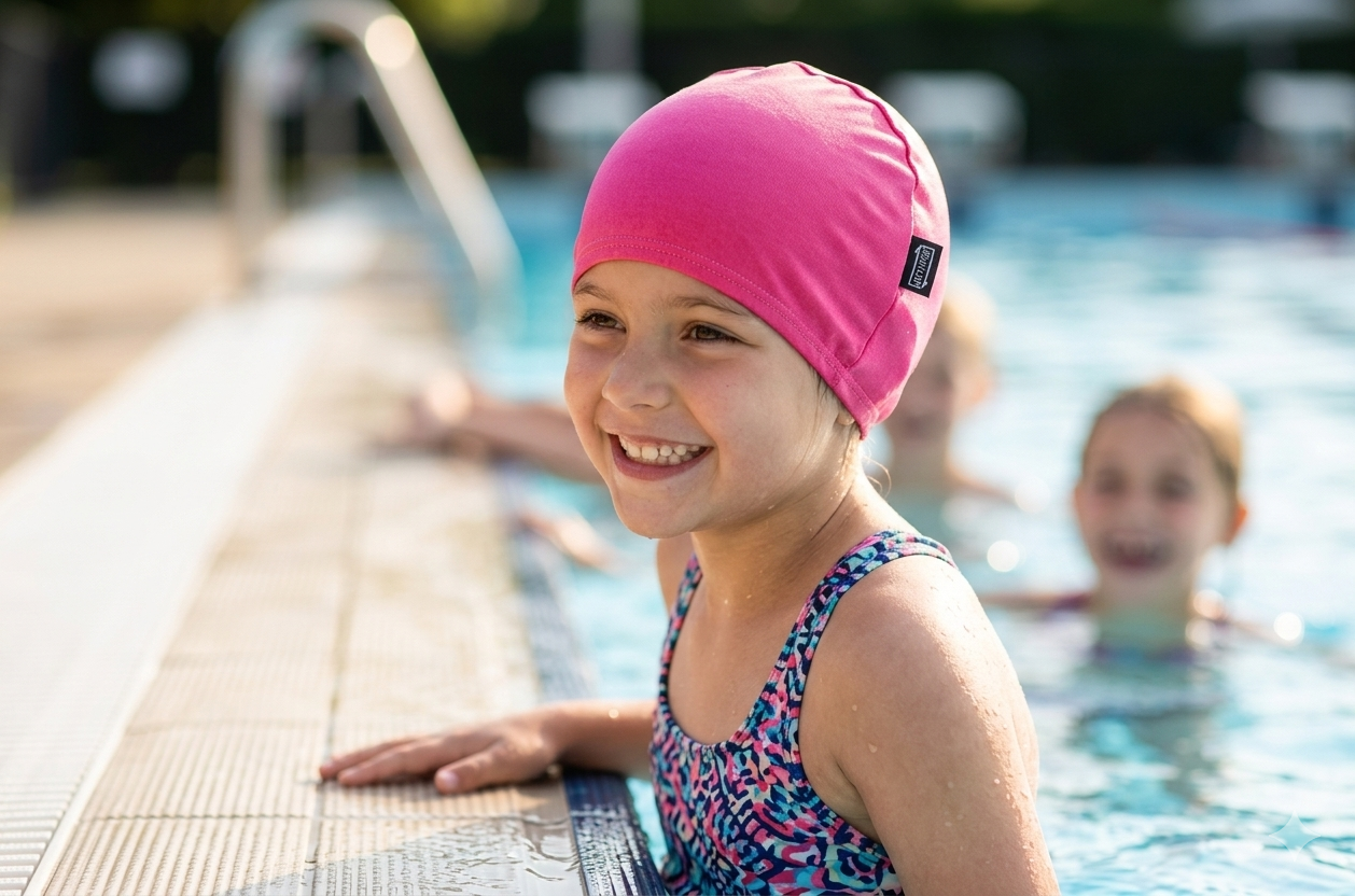 Swim Cap Lycra Fushia