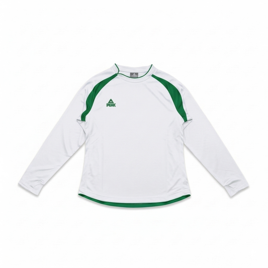 Peak T-Shirt L/S White/Green TS42