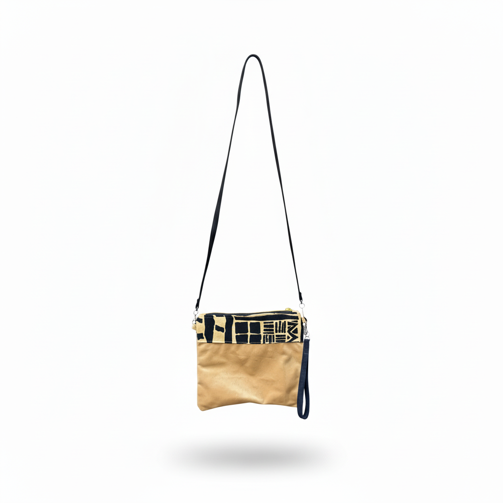 Crossbody bag Beige Black/Beige Pattern