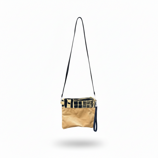 Crossbody bag Beige Black/Beige Pattern