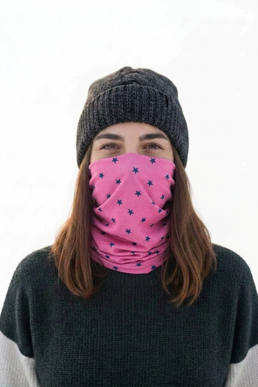 Functional Headgear - Lycra Stars Pink