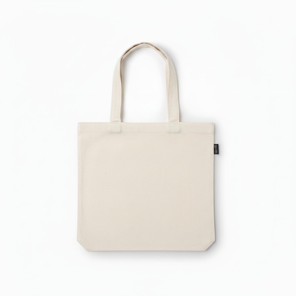 Small Tote Bag Linen Light Beige