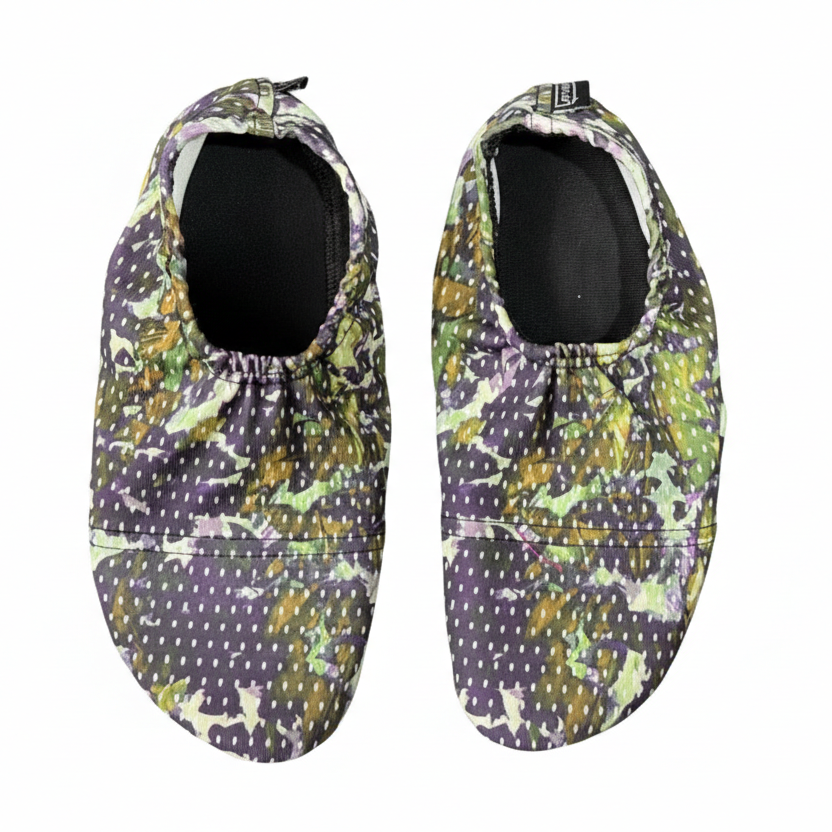 Flexy Slips Coton Floral Purple/Green