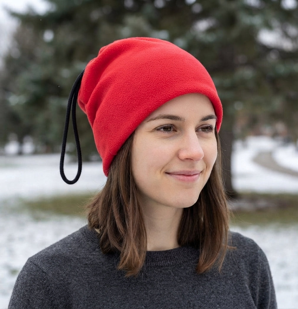 Headgear Adjustable Double-Layer Furr Red
